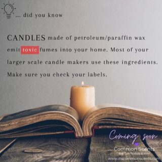 Toxins in Scented Candles. Most candles are made of paraffin wax (a petroleum waste product that is chemically bleached), which creates highly toxic benzene and toluene (both are known carcinogens) when burned. #avoidtoxiccandles#readyourlabels#chooseallnaturalcandles#organicsoy#coconutwax#beeswax#youhavechoices#commonscents#bathcareproducts&more#itscommonscents#comingsoon #explorepage #blackownedbusiness #explore